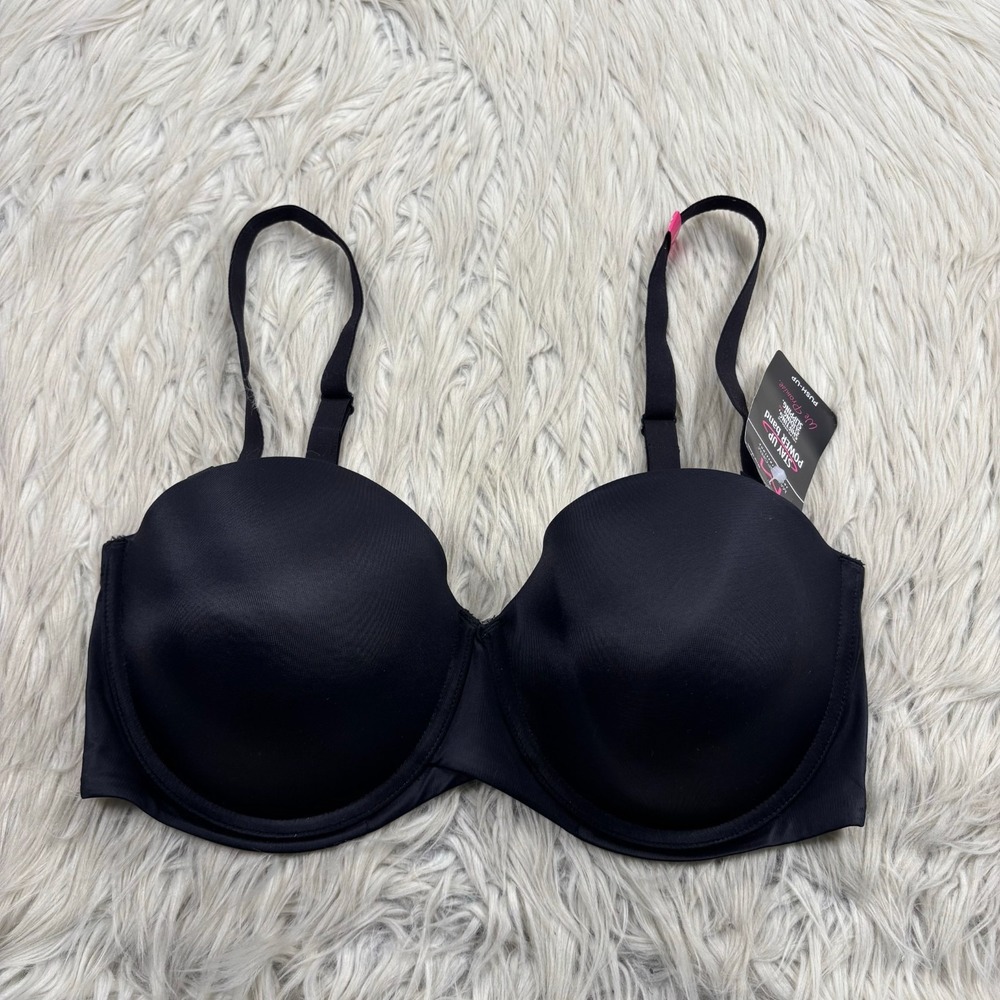 NWT‎ Maidenform Women's 38DD Black Push Up Bra Stay Up Power Band SE6990